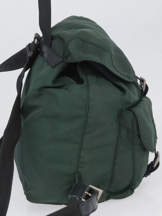 PRADA Backpack Nylon Green Silver Auth BSZ500 main image 9